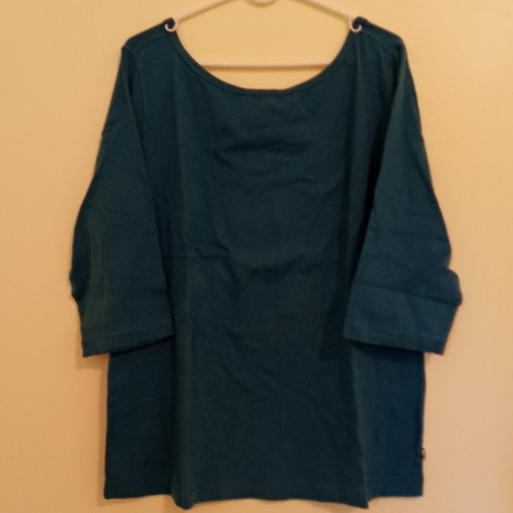 Royal Robbins Womens Kickback to Front 3/4 Sleeve 3XL - Wave Blue NEW wi…